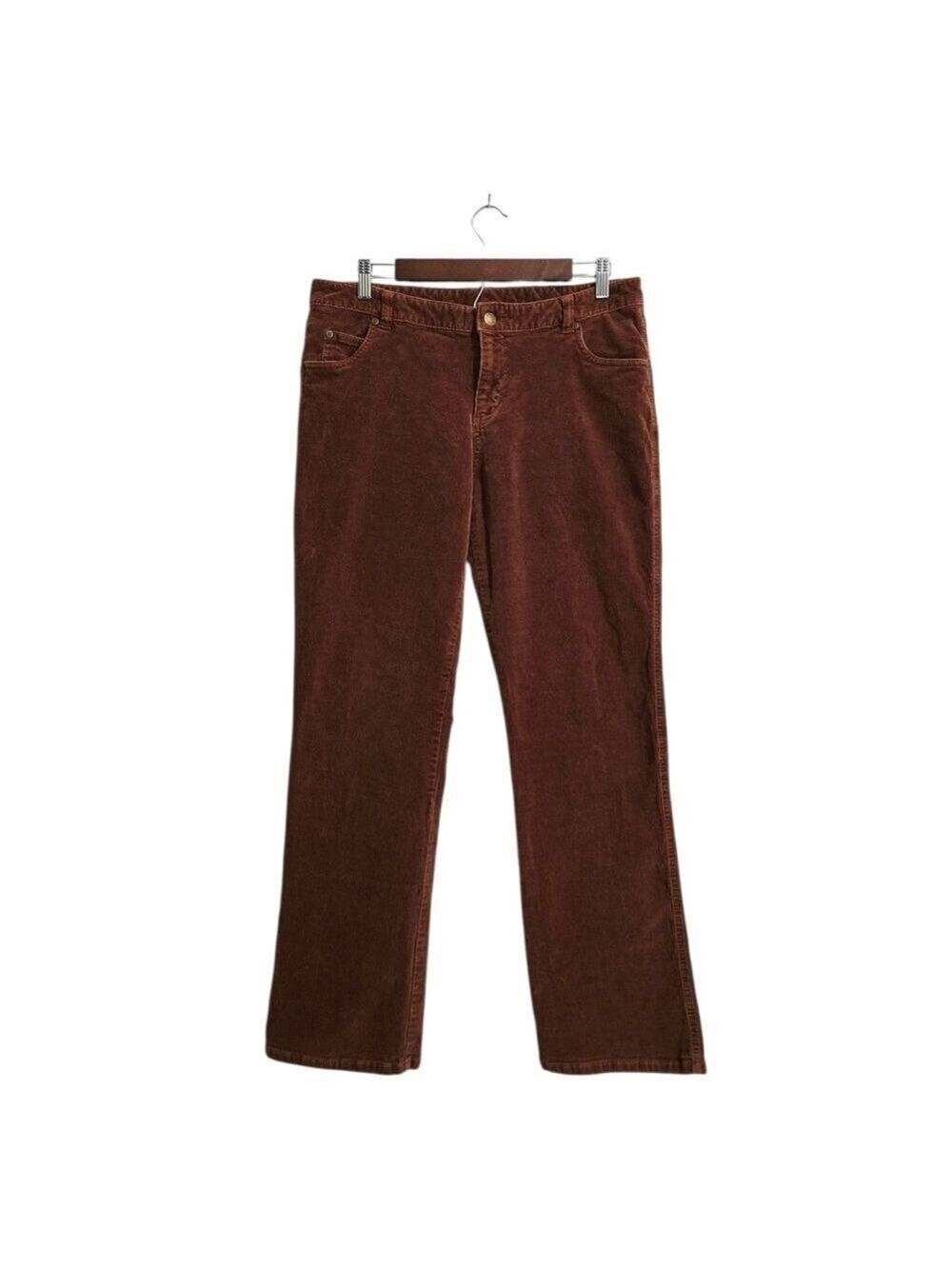 Woolrich Mid-Rise Straight Leg Corduroy Pants In Rust Sz 12